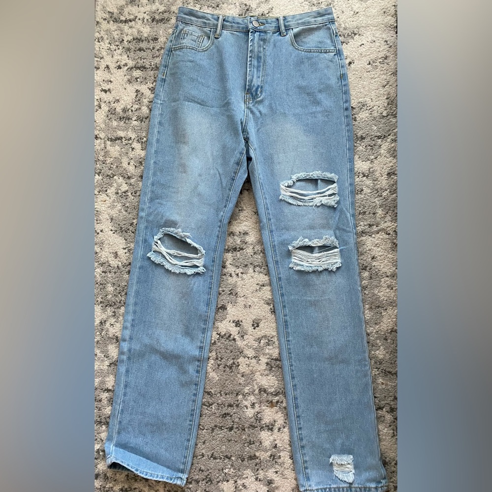 Distressed Mom Jeans